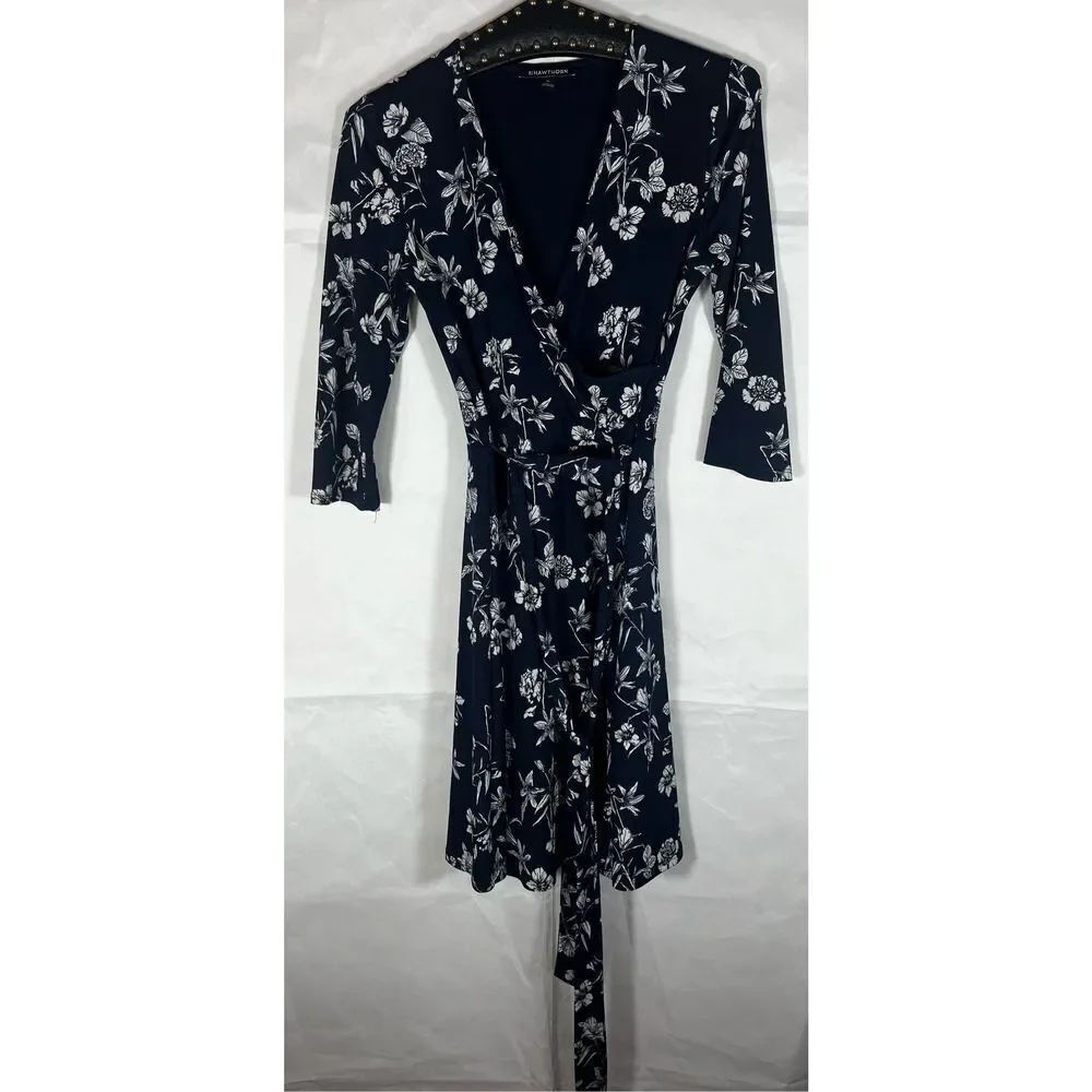41 Hawthorne floral wrap dress